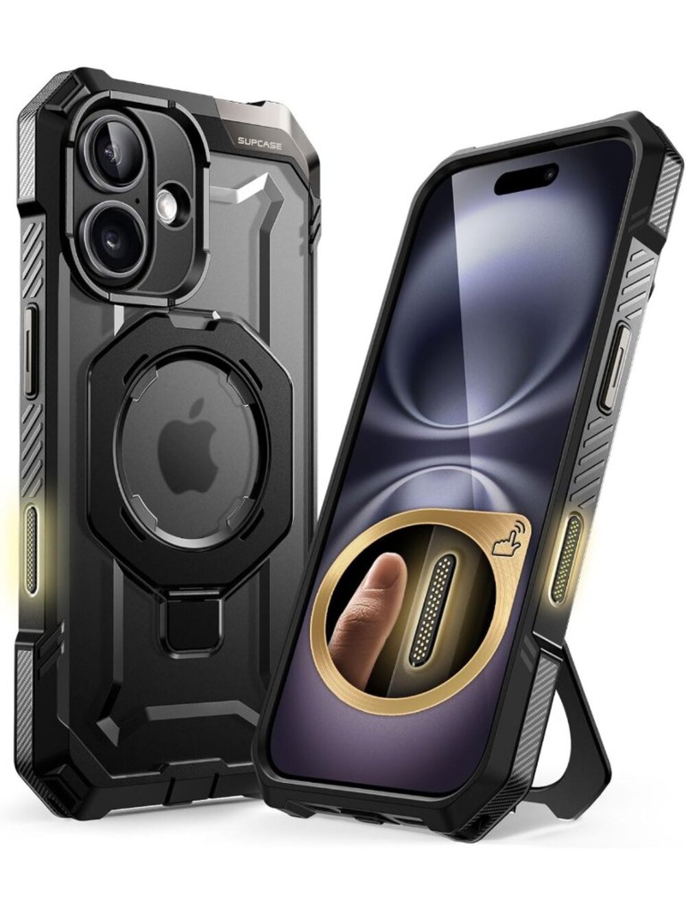 iPhone 16 Plus Case with Camera Control Button, Shockproof & Stylish Black Cover